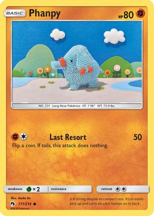 Phanpy 111/214  - Reverse Holofoil SM  Lost Thunder - Common