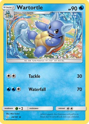 Wartortle 024  - Reverse Holofoil SM  Team Up - Uncommon