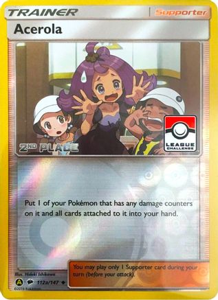 Acerola 112a/147  - Reverse Holofoil League & Championship Cards - Promo