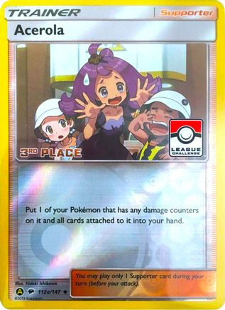 Acerola 112a/147  - Reverse Holofoil League & Championship Cards - Promo