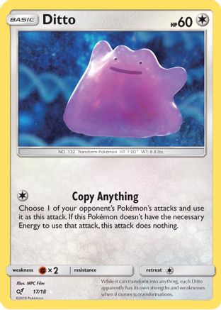 Ditto 017/18  - Holofoil Detective Pikachu - Holo Rare