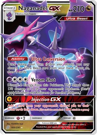Naganadel GX 160/236  - Holofoil SM  Unified Minds - Ultra Rare