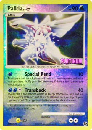 Palkia 026/106  - Reverse Holofoil Burger King Promos - Promo