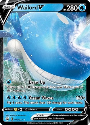 Wailord V 013/73  - Holofoil Champions Path - Ultra Rare