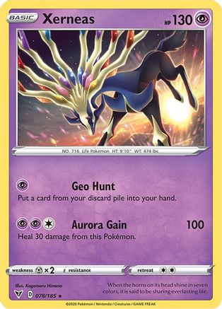 Xerneas 078/185  - Holofoil SWSH04 Vivid Voltage - Holo Rare