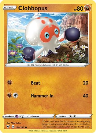 Clobbopus 100/185  - Reverse Holofoil SWSH04 Vivid Voltage - Common