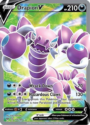 Drapion V (Full Art) 175/185  - Holofoil SWSH04 Vivid Voltage - Ultra Rare