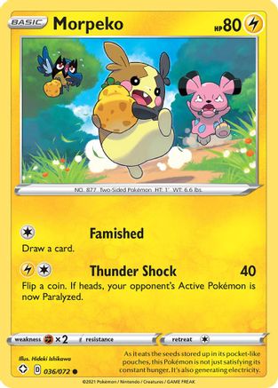 Morpeko (036) 036/072  - Reverse Holofoil Shining Fates - Common