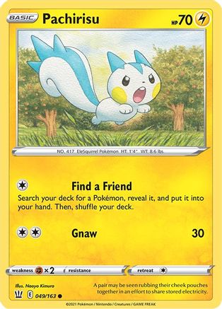 Pachirisu 049/163  - Reverse Holofoil SWSH05 Battle Styles - Common