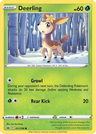 Deerling 011/198  - Reverse Holofoil SWSH06 Chilling Reign - Common