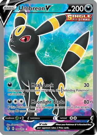 Umbreon V (Full Art) 188/203  - Holofoil SWSH07 Evolving Skies - Ultra Rare