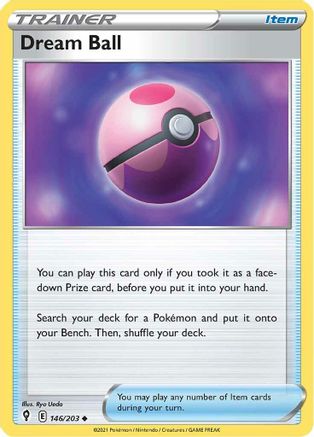 Dream Ball 146/203  - Reverse Holofoil SWSH07 Evolving Skies - Uncommon