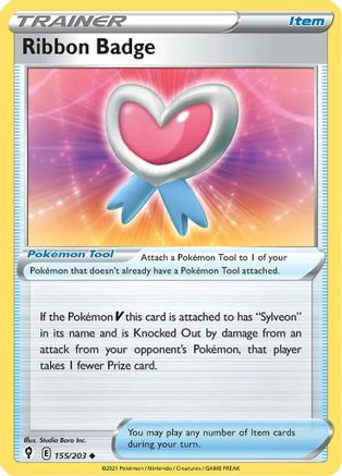 Ribbon Badge 155/203  - Reverse Holofoil SWSH07 Evolving Skies - Uncommon