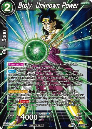 Broly, Unknown Power (TOURNAMENT PROMOTION CARDS)