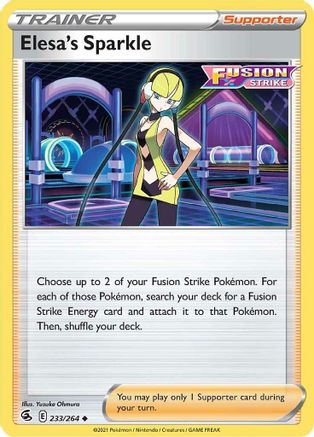 Elesa's Sparkle 233/264  - Reverse Holofoil SWSH08 Fusion Strike - Uncommon