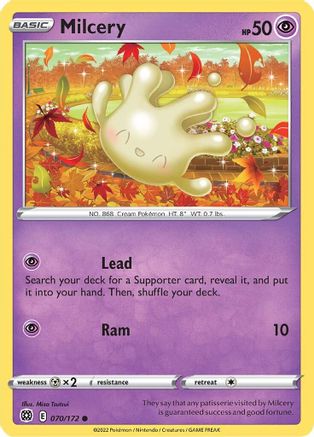 Milcery 070/172  - Reverse Holofoil SWSH09 Brilliant Stars - Common