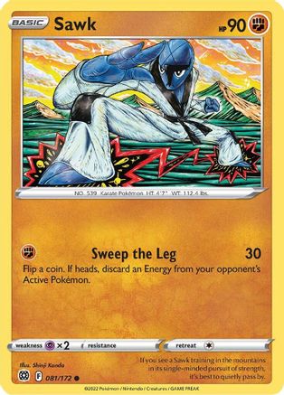 Sawk 081/172  - Reverse Holofoil SWSH09 Brilliant Stars - Common