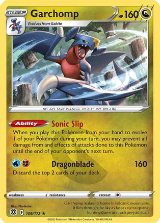 Garchomp 109/172  - Holofoil SWSH09 Brilliant Stars - Holo Rare