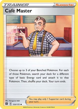 Cafe Master 133/172  - Reverse Holofoil SWSH09 Brilliant Stars - Uncommon