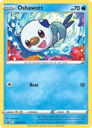 Oshawott SWSH222  - Holofoil SWSH Sword & Shield Promo Cards - Promo