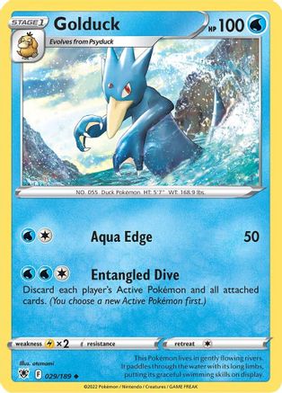 Golduck 029/189  - Reverse Holofoil SWSH10 Astral Radiance - Uncommon