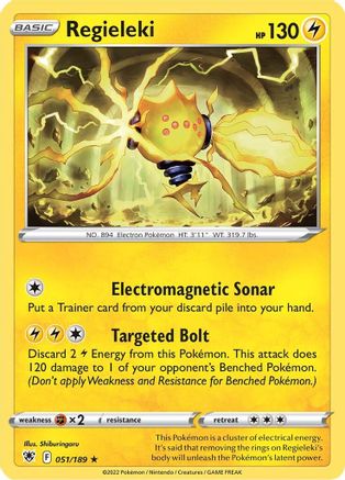 Regieleki 051/189  - Reverse Holofoil SWSH10 Astral Radiance - Rare