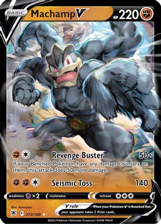 Machamp V 072/189  - Holofoil SWSH10 Astral Radiance - Ultra Rare