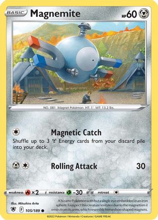 Magnemite 105/189  - Reverse Holofoil SWSH10 Astral Radiance - Common