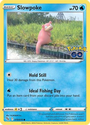 Slowpoke 019/078  - Reverse Holofoil Pokemon GO - Common