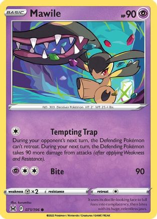 Mawile 071/196  - Reverse Holofoil SWSH11 Lost Origin - Common