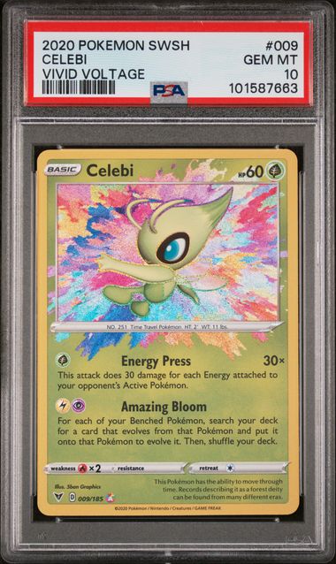2020 POKEMON SWORD & SHIELD VIVID VOLTAGE #009 CELEBI VIVID VOLTAGE