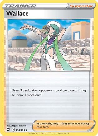 Wallace 166/195  - Reverse Holofoil SWSH12 Silver Tempest - Uncommon