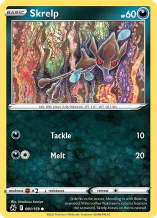 Skrelp 081/159  - Reverse Holofoil Crown Zenith - Common