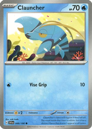 Clauncher 049/198  - Reverse Holofoil SV01 Scarlet & Violet Base Set - Common