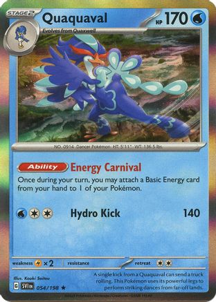 Quaquaval 054/198  - Holofoil SV01 Scarlet & Violet Base Set - Rare