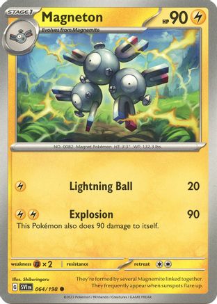 Magneton 064/198  - Reverse Holofoil SV01 Scarlet & Violet Base Set - Common