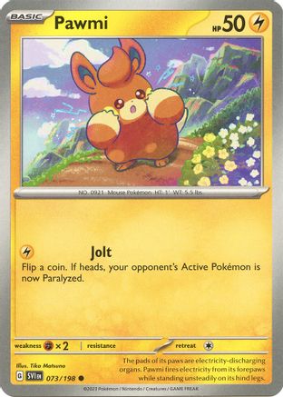 Pawmi 073/198  - Reverse Holofoil SV01 Scarlet & Violet Base Set - Common
