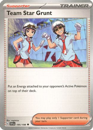 Team Star Grunt 195/198  - Reverse Holofoil SV01 Scarlet & Violet Base Set - Uncommon