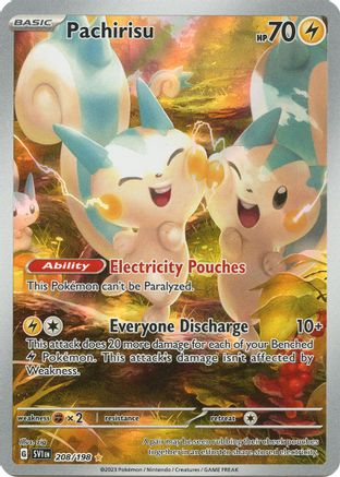 Pachirisu 208/198  - Holofoil SV01 Scarlet & Violet Base Set - Illustration Rare