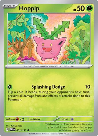 Hoppip 001/193  - Reverse Holofoil SV02 Paldea Evolved - Common