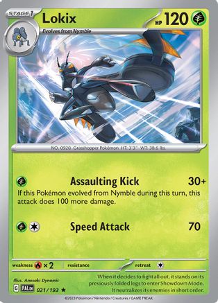 Lokix 021/193  - Holofoil SV02 Paldea Evolved - Rare