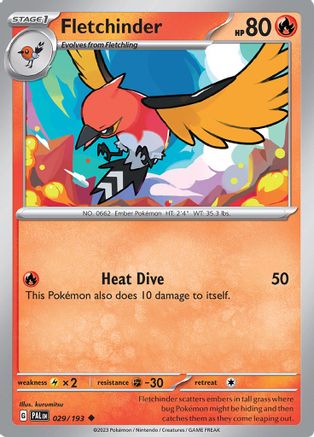 Fletchinder 029/193  SV02 Paldea Evolved - Uncommon