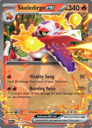 Skeledirge ex 037/193  - Holofoil SV02 Paldea Evolved - Double Rare
