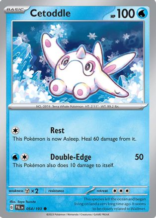 Cetoddle 054/193  - Reverse Holofoil SV02 Paldea Evolved - Common