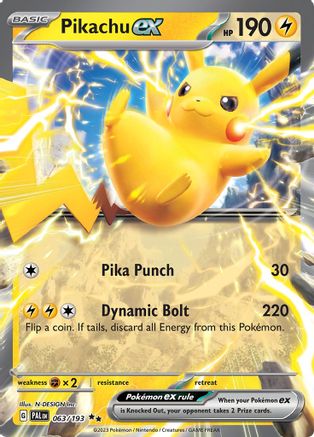 Pikachu ex 063/193  - Holofoil SV02 Paldea Evolved - Double Rare