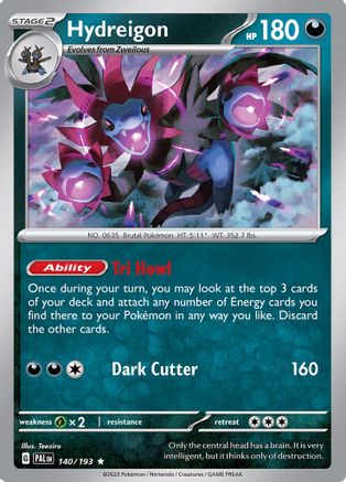 Hydreigon 140/193  - Holofoil SV02 Paldea Evolved - Rare