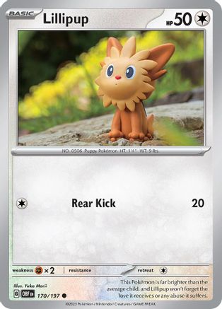 Lillipup 170/197  - Reverse Holofoil SV03 Obsidian Flames - Common