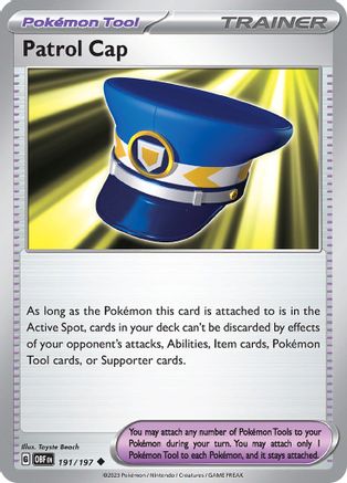 Patrol Cap 191/197  - Reverse Holofoil SV03 Obsidian Flames - Uncommon