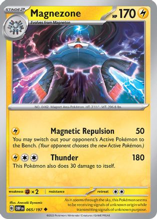 Magnezone 065/197  - Reverse Holofoil SV03 Obsidian Flames - Uncommon