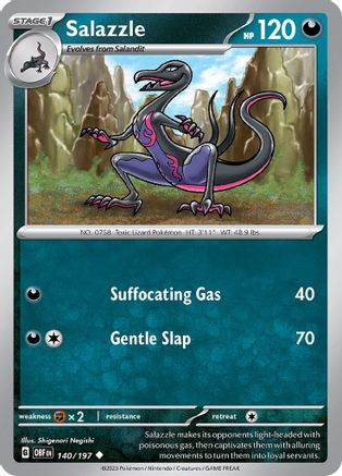 Salazzle 140/197  - Reverse Holofoil SV03 Obsidian Flames - Uncommon